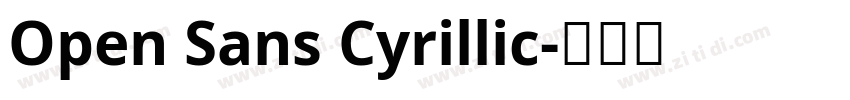 Open Sans Cyrillic字体转换